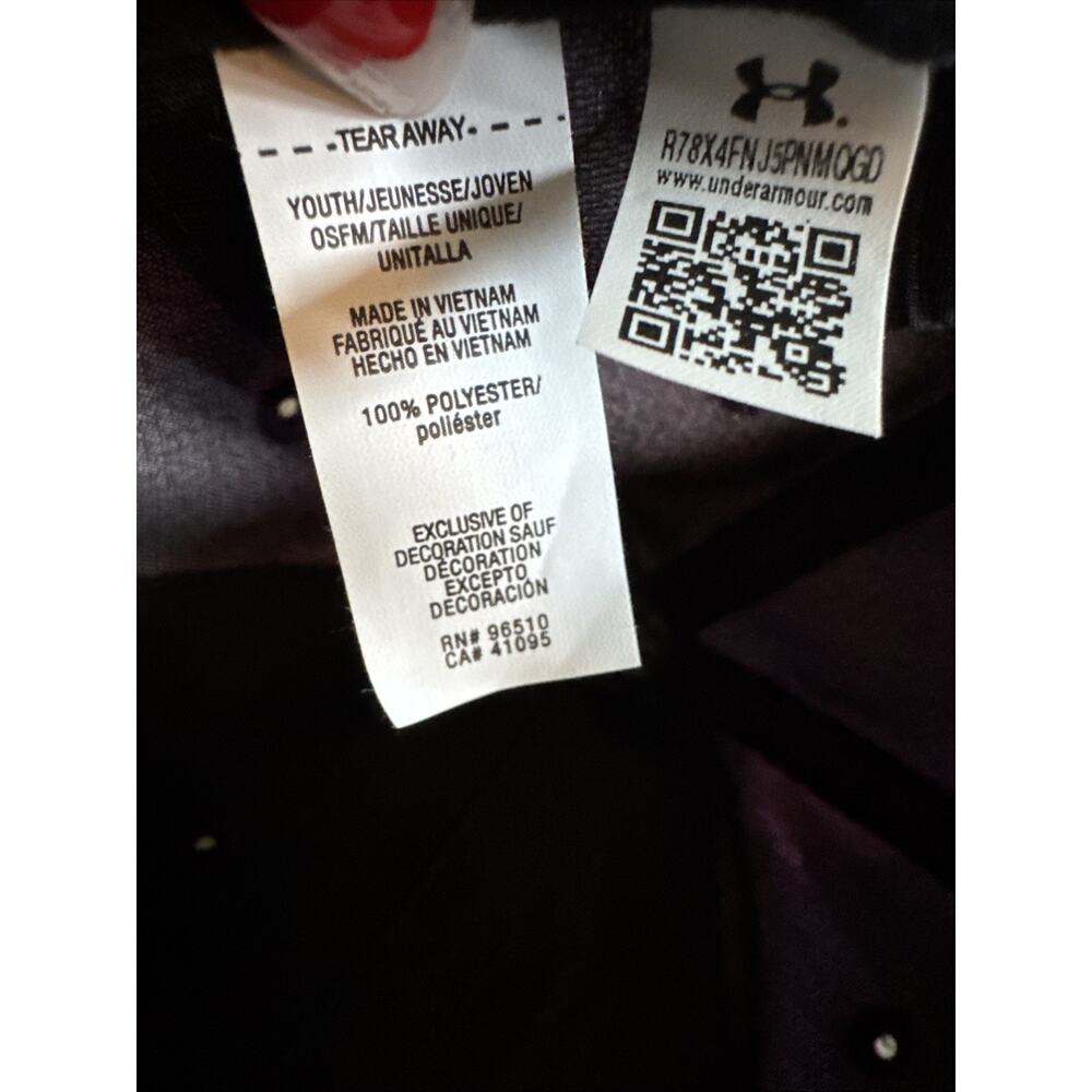 Under Armour Pink Camo Hat Cap / Youth Or Small Womens /Fitted Stretch Band A256 - Picture 6 of 6